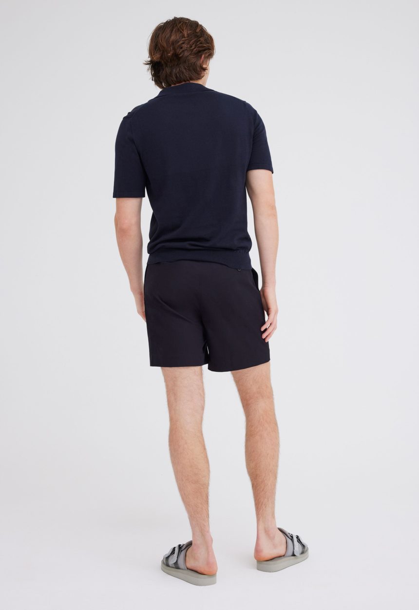 Jac + Jack Pointier Knitted Cotton Polo - Darkest Navy